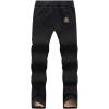 imageFlygo Mens Winter Warm Sherpa Lined Athletic Running Sweatpants Fleece Joggers PantsBlack