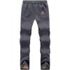 imageFlygo Mens Winter Warm Sherpa Lined Athletic Running Sweatpants Fleece Joggers PantsGrey