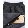 imageFlygo Mens Winter Warm Sherpa Lined Athletic Running Sweatpants Fleece Joggers PantsGrey