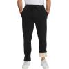 imageMens Warm Jogger Pants Winter Fleece Pants Active Athletic Sherpa Lined SweatpantsBlack