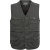 imageFlygo Mens Casual Cotton Outdoor Work Safari Travel Photo Vest with Multi PocketsArmy Green