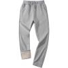 imageFlygo Mens Fleece Pants Sherpa Lined Sweatpants Active Running Jogger PantsLight Grey