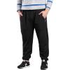 imageFlygo Mens Jogger Sweatpants Closed Bottom Elastic Waist Pants with Zipper PocketsBlack