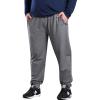 imageFlygo Mens Jogger Sweatpants Closed Bottom Elastic Waist Pants with Zipper PocketsGrey