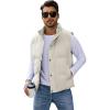 imageFlygo Mens Puffer Vest Winter Padded Vests Lightweight Stand Collar Sleeveless Quilted Jackets OuterwearLightkhaki