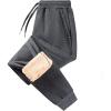 imageFlygo Mens Winter Sherpa Sweatepants Warm Fleece Lined Pants Pockets Athletic Active SweatpantsGrey