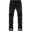 imageFlygo Mens Winter Warm Sherpa Lined Athletic Running Sweatpants Fleece Joggers PantsBlack