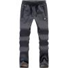 imageFlygo Mens Winter Warm Sherpa Lined Athletic Running Sweatpants Fleece Joggers PantsGrey