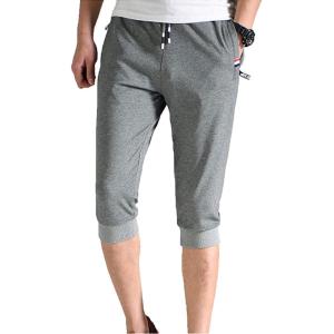 imageFlygo Mens 34 Joggers Sweatpants Below Knee Running Workout Capri PantsDark Grey