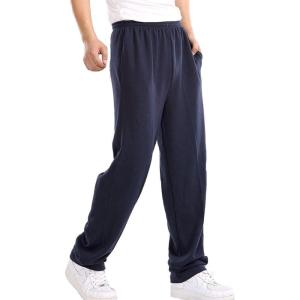 imageFlygo Mens Elastic Waist Open Bottom Jogger SweatpantsBlue
