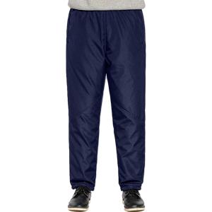 imageFlygo Mens OpenBottom Sherpa Fleece Lined Sweatpants Windbreaker PantsNavy