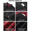 imageFlygo Mens Flannel Lined Denim Jacket Snap Cowboy Cut Western Classic Slim Fit Vintage Heavy Duty Jacket Trucker CoatBlack