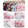 imageFlygo Womens Cropped Floral Print Bomber Jacket Warm Fleece Varsity Jacket Casual Button Down Puff Sleeve Coat OuterwearPeach Pink