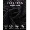imageFlygo Womens Fashion Cropped Jacket Corduroy Button Down Shirt Shacket Jackets Lightweight Spring Jackets 2025 TrendyBlack