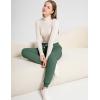 imageFlygo Womens Winter Warm Fleece Joggers Pants Sherpa Lined Athletic Active SweatpantsDustygreen