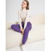 imageFlygo Womens Winter Warm Fleece Joggers Pants Sherpa Lined Athletic Active SweatpantsDustypurple