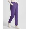 imageFlygo Womens Winter Warm Fleece Joggers Pants Sherpa Lined Athletic Active SweatpantsDustypurple