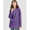 imageFlygo Womens Winter Warm Sherpa Lined Fleece Crewneck Sweatshirt Pullover Loungewear Tunic TopsDusty Purple