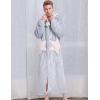 imageFlygo Womens Cute Fleece Robe Zipper Bathrobe Winter Warm Housecoat Nightgown SleepwearStar Blue