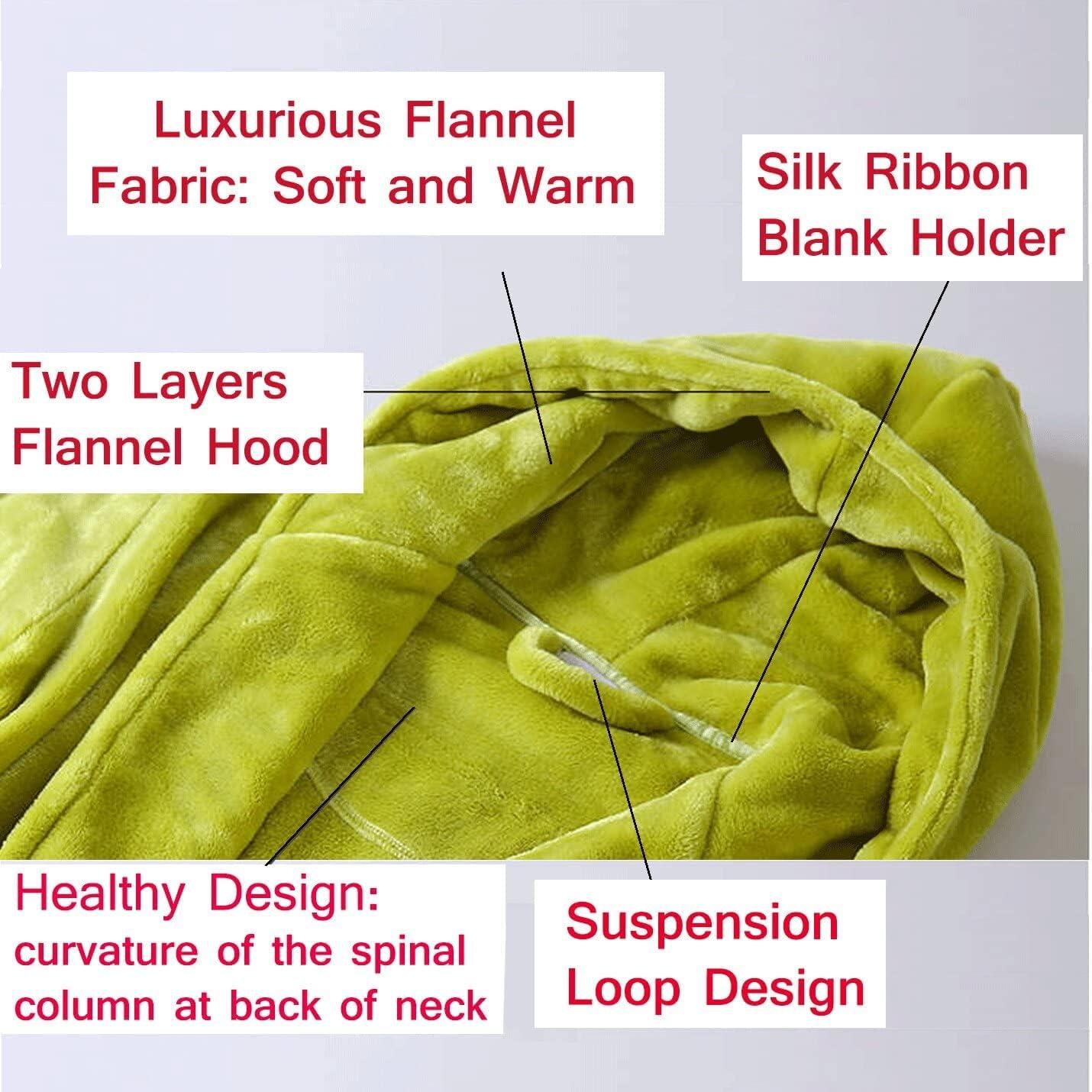 imageFlygo Womens Fuzzy Plush Long Hooded Robe Full Length Flannel Fleece Bathrobe Warm Housecoat Beige Medium