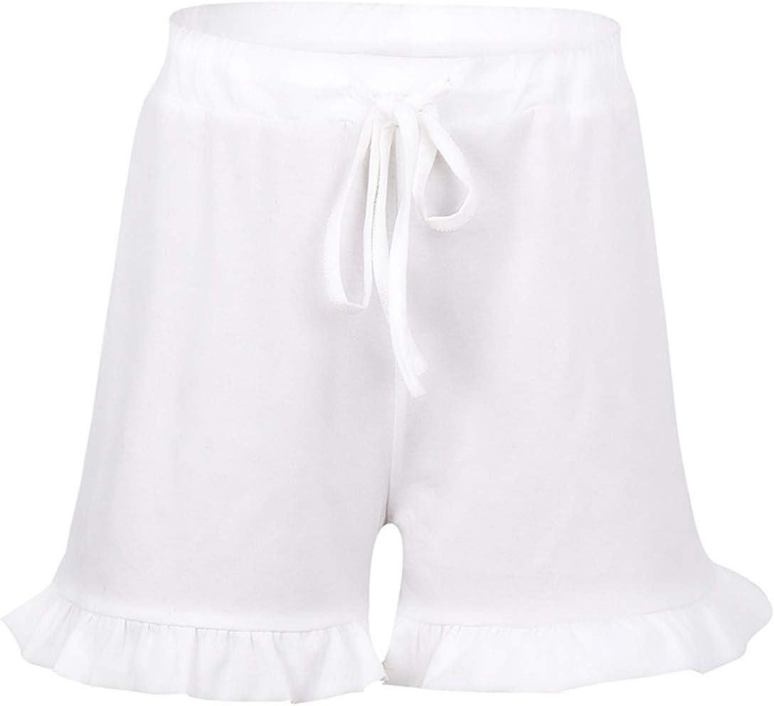 imageFlygo Womens Shorts Pajama Set Short Sleeve 2 Pieces Pajamas Sleepwear Nightwear PjsWhite