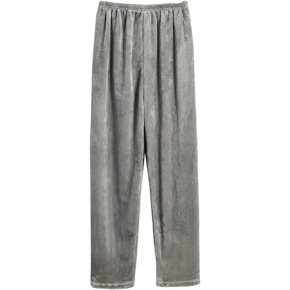 imageFlygo Womens Soft Plush Flannel Pajama Pants PJ Bottoms SleepwearGrey