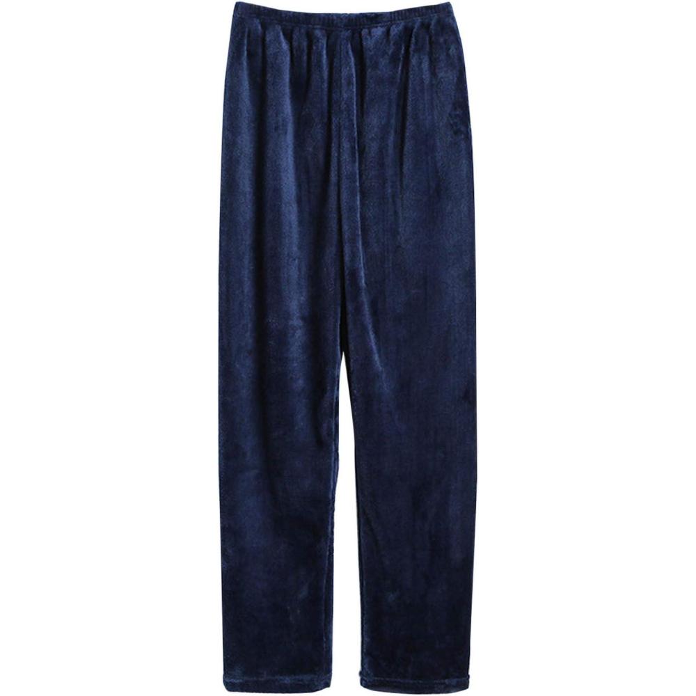 imageFlygo Womens Soft Plush Flannel Pajama Pants PJ Bottoms SleepwearNavy