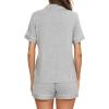 imageFlygo 2 Piece Short Nightwear Classic Short Sleeve Maternity ampamp Nursing Confinement Pajamas Pajama Set WomenGrey