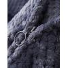 imageFlygo Adults Zip Up Warm Plush Flannel Fleece Robe Housecoat Sleepwear Dressing Gown Bathrobe for Men WomenWhite 01
