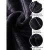 imageFlygo Long Robes for Women Plush Fleece Bathrobes Warm Winter Flannel Fluffy Bath Robe Sleepwear Housecoat Full LengthBlack