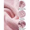 imageFlygo Long Robes for Women Plush Fleece Bathrobes Warm Winter Flannel Fluffy Bath Robe Sleepwear Housecoat Full LengthPink