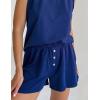 imageFlygo Women 2 Piece Outfits Crew Neck Tank Top Elastic Shorts Pajama SetsDark Blue