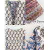 imageFlygo Women Cropped Puffer Jacket Cardigan Floral Printed Quilted Coats Lightweight Open Front Crop Padded Down Jackets01 Blue