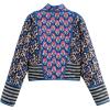 imageFlygo Women Cropped Puffer Jacket Cardigan Floral Printed Quilted Coats Lightweight Open Front Crop Padded Down Jackets01 Red