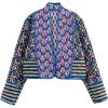 imageFlygo Women Cropped Puffer Jacket Cardigan Floral Printed Quilted Coats Lightweight Open Front Crop Padded Down Jackets01 Red