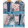 imageFlygo Women Cropped Puffer Jacket Cardigan Floral Printed Quilted Coats Lightweight Open Front Crop Padded Down Jackets02 Blue