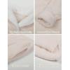 imageFlygo Women Fuzzy Warm Fleece Pajamas Sets Winter Flannel Sleepwear Fluffy Pajama Pullover Top Lounge Pants SetBeige