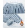 imageFlygo Women Fuzzy Warm Fleece Pajamas Sets Winter Flannel Sleepwear Fluffy Pajama Pullover Top Lounge Pants SetBlue