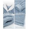 imageFlygo Women Fuzzy Warm Fleece Pajamas Sets Winter Flannel Sleepwear Fluffy Pajama Pullover Top Lounge Pants SetBlue