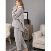 imageFlygo Women Fuzzy Warm Fleece Pajamas Sets Winter Flannel Sleepwear Fluffy Pajama Pullover Top Lounge Pants SetGrey