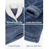 imageFlygo Women Fuzzy Warm Fleece Pajamas Sets Winter Flannel Sleepwear Fluffy Pajama Pullover Top Lounge Pants SetNavy