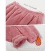 imageFlygo Women Fuzzy Warm Fleece Pajamas Sets Winter Flannel Sleepwear Fluffy Pajama Pullover Top Lounge Pants SetPink