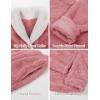 imageFlygo Women Fuzzy Warm Fleece Pajamas Sets Winter Flannel Sleepwear Fluffy Pajama Pullover Top Lounge Pants SetPink
