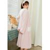 imageFlygo Womens Cute Pink Pullover Cotton Flannel Sleepwear NightwearPink
