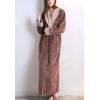 imageFlygo Womens Fleece Flannel Sleepwear Long Plush Bath RobeCoffee