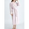 imageFlygo Womens Fleece Flannel Sleepwear Long Plush Bath RobePink