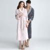 imageFlygo Womens Fleece Flannel Sleepwear Long Plush Bath RobePink