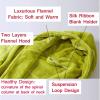 imageFlygo Womens Fuzzy Plush Long Hooded Robe Full Length Flannel Fleece Bathrobe Warm HousecoatGreen