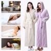 imageFlygo Womens Fuzzy Plush Long Hooded Robe Full Length Flannel Fleece Bathrobe Warm HousecoatWine Red