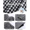 imageFlygo Womens Gingham Pajama Set 2 Piece Cotton Plaid Raglan Sleeve Button Top Straight Leg Pants Pjs Y2K Lounge Set SleepwearBlack
